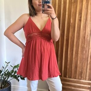 Lulu Lace‎ open back Babydoll Tank Top. Size M y2k